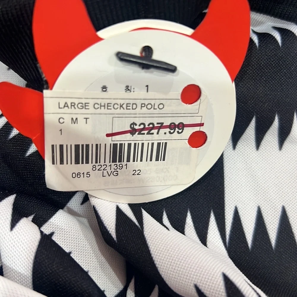 WAAC Season Patterned Polo Checkered Size 1 NWT - Picture 3 of 3